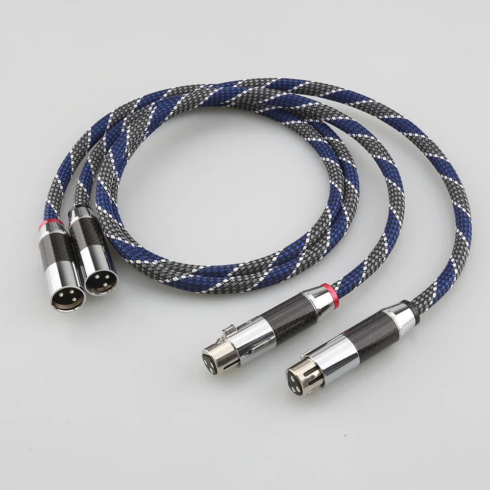 New Pair High Purity Silver-plated Conductor Balanced XLR Audio Interconnect Cables XLR Cable For AMPlifer CD Player AudioPhile