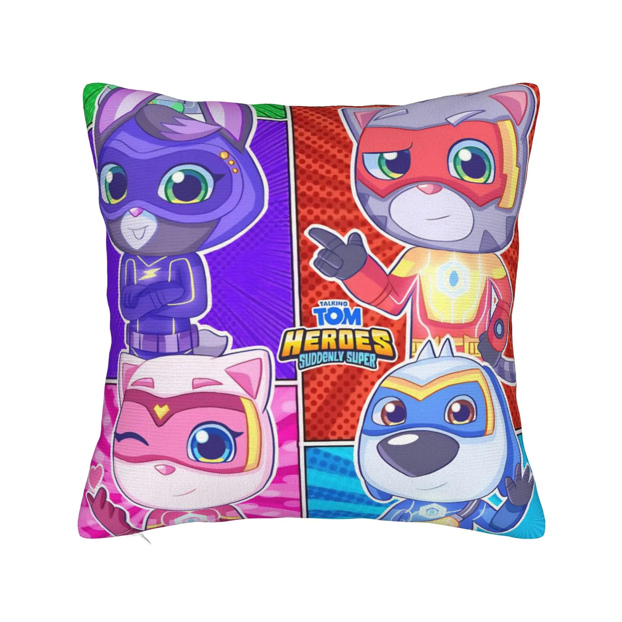 Decorative Pillow Covers T-Talking T-Tom And F-Friends Accessories Home  Throw Pillow Case Cover Square Multi-Size