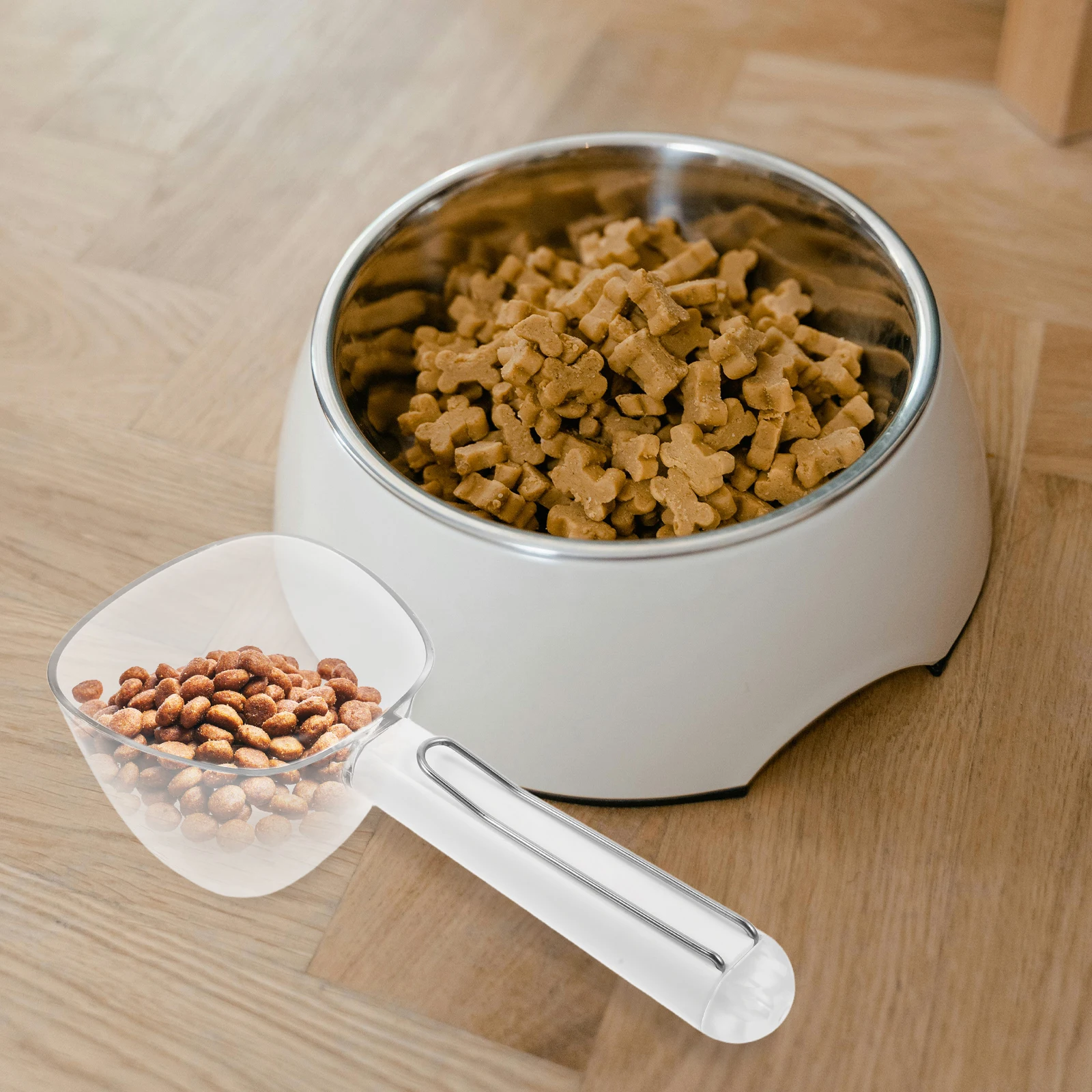 

2 Pcs Pet Food Spoon Cat Spatula Measuring Cups Kitchen Utensils Convenient