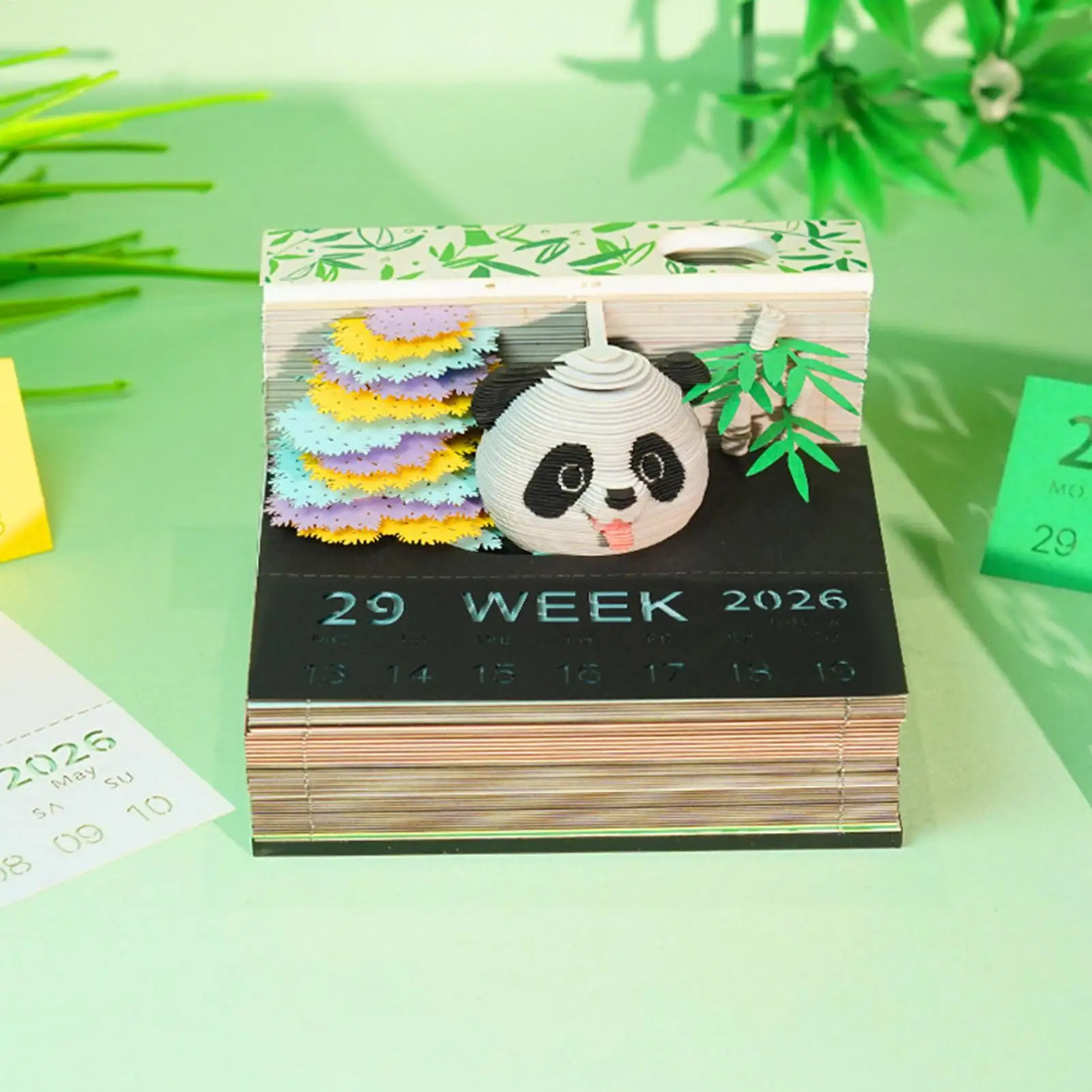 calendario-time-piece-2026-panda-design-memo-simpatico-calendario-scultura-di-carta-per-l'aula-scolastica-insegnante-a-casa-pendolarismo-natale