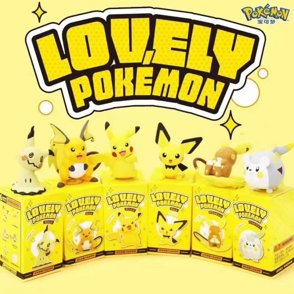 Hot Pokemon Toys Cute Pikachu Pichu Togedemaru Raichu Mimikyu Anime Character Models Dolls Desktop Decorations Children's Gifts