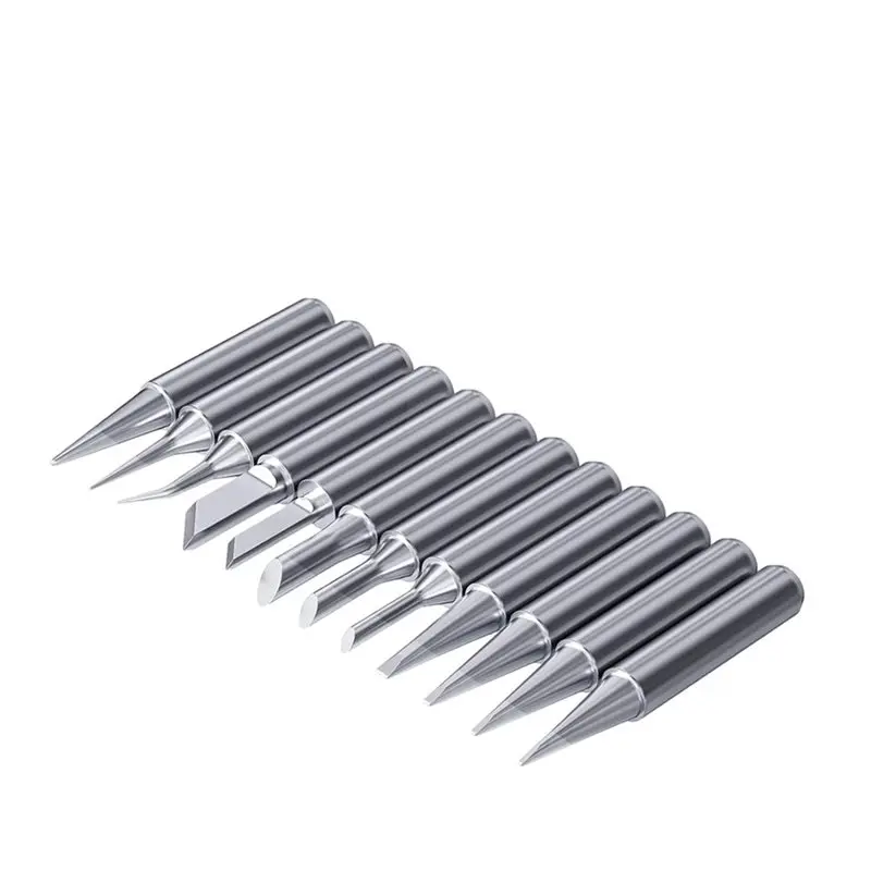AA51 12 Pcs 900M Soldering Iron Tips For Hakko, Yihua, Atten, Quick, Ryobi, And More - Replacement Solder Tips