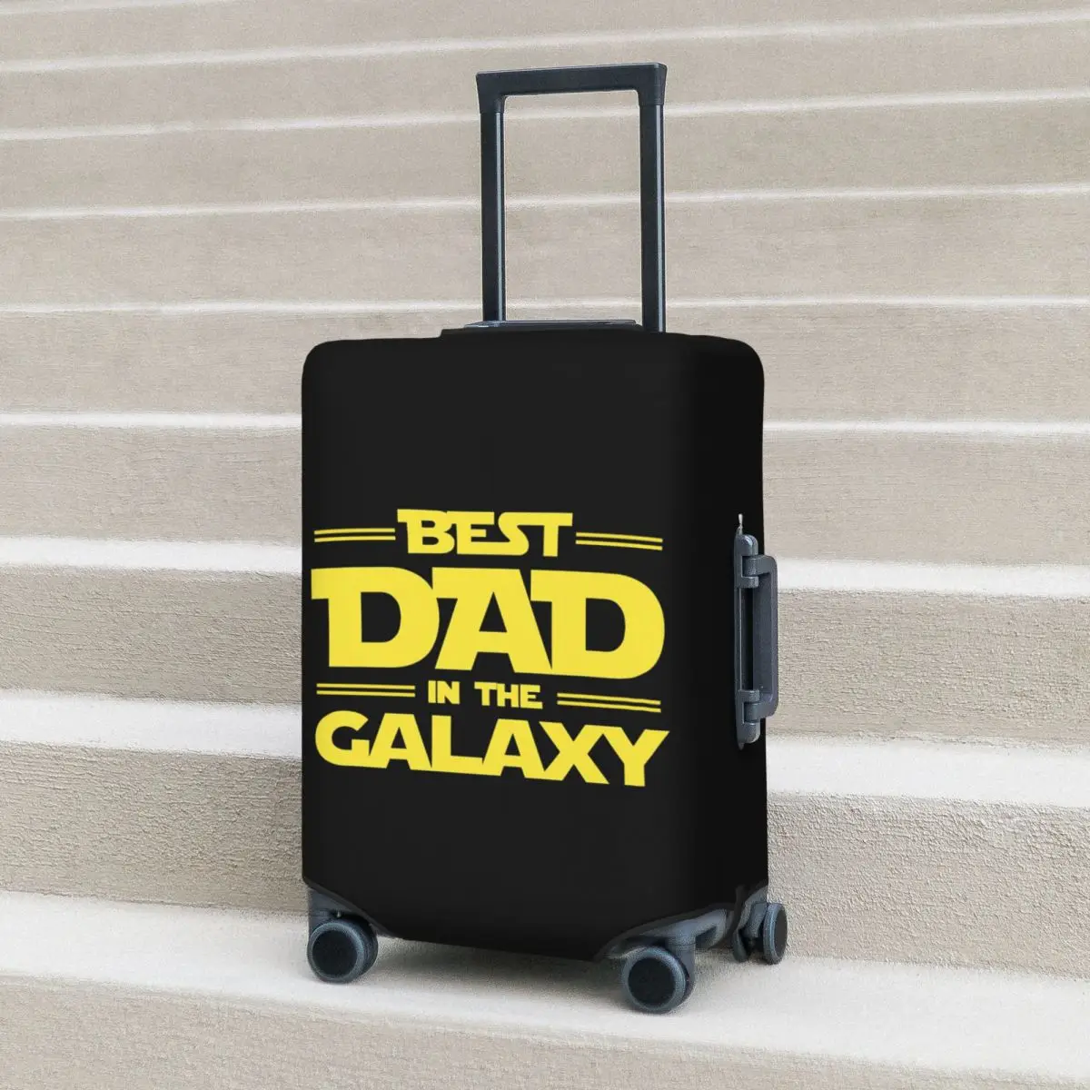 

Best Dad In The Galaxy Suitcase Cover Protection Elastic Trip Luggage Protector Covers for 18-32 Inch