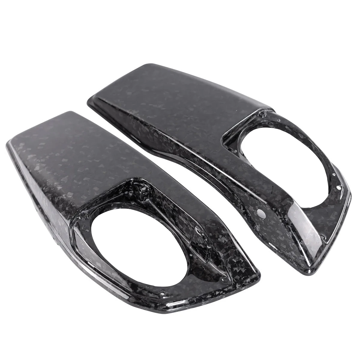 Motorcycle Side Box Top Cover Audio Model Carbon Fiber Forged Carbon Glossy Black USOHAWLK Fit for Touring CVO Street Glide