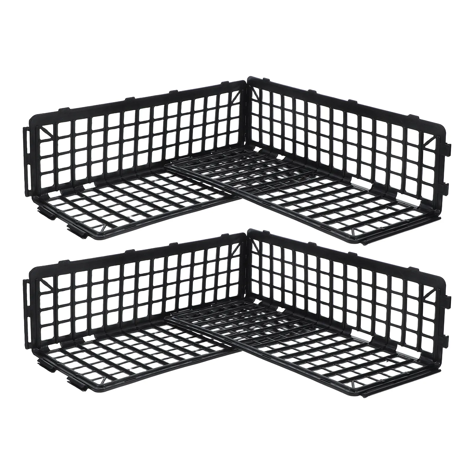 4Pcs Fresh Produce Display Rack Supermarket Fruit Storage Shelf L-Shaped Design Prevents Falling Ideal for Store Warehouse