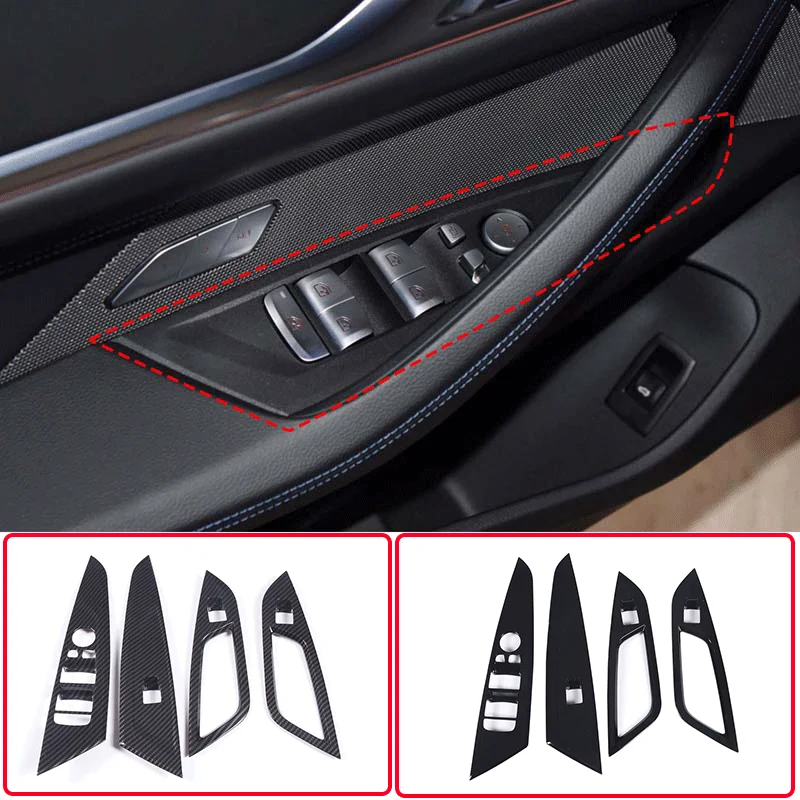 

For 2021-2022 BMW 4 Series G22 ABS carbon fiber car styling car glass lift frame sticker car interior protection accessories