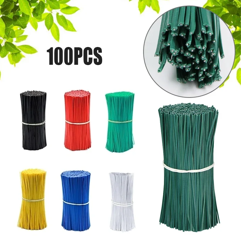 100PCS Garden Cable  Plant Twist Tie Reusable for lant  Flower Growing  Vines Climbing Fix Strings Multifunction Cable Wire