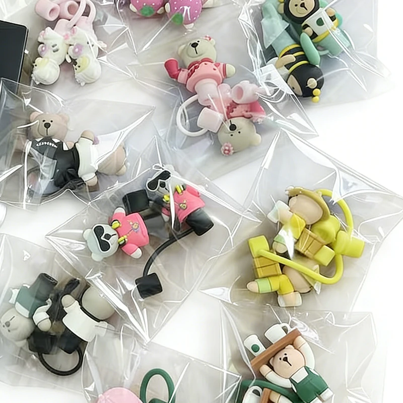 

1 pack of random style silicone straw cover