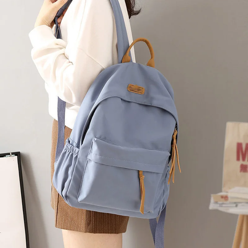 Korean Style High School Backpack for Girls Versatile Middle School Student Bookbag Trendy Teenage Rucksack
