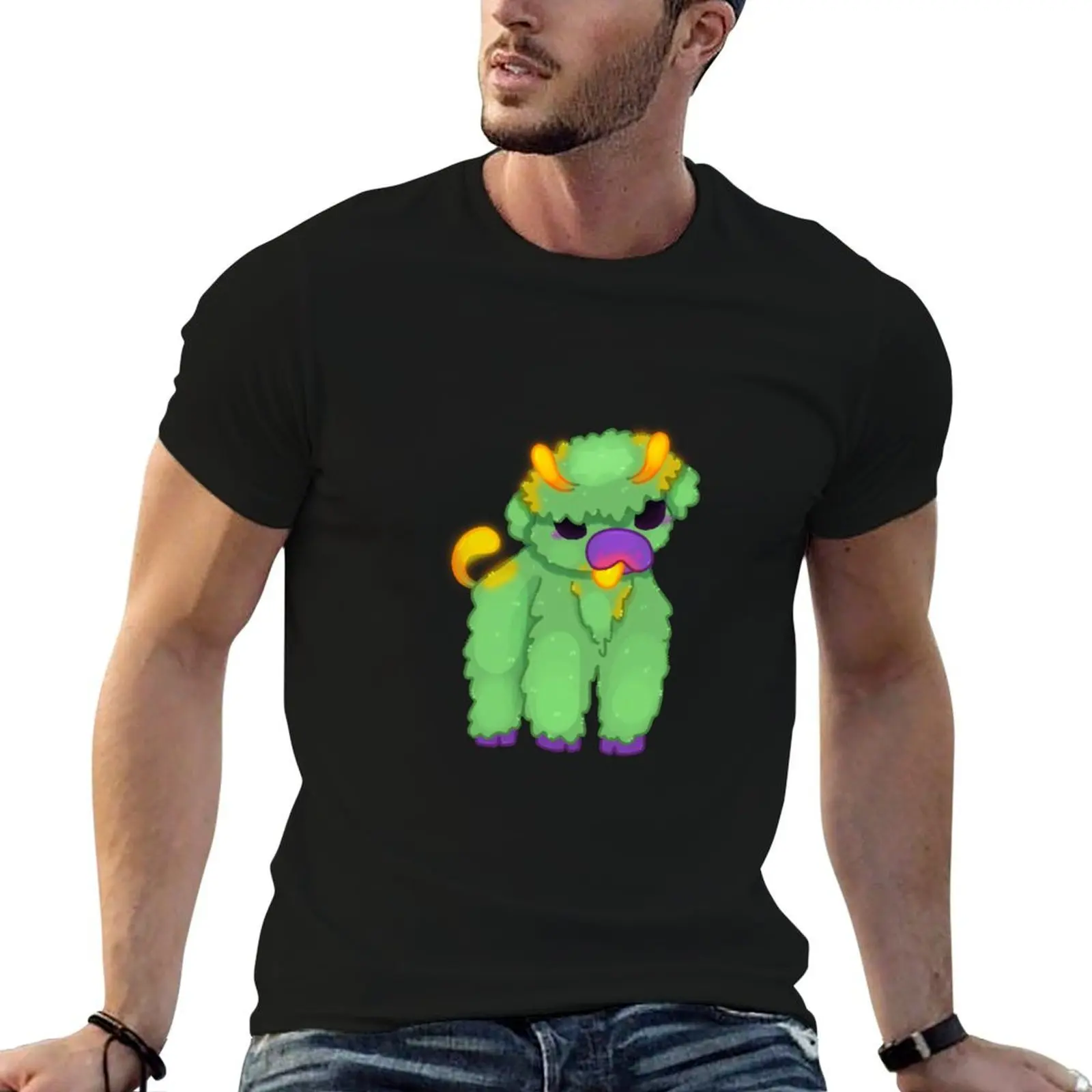 Alien cow T-Shirt Casual Breathable Short Sleeve Top