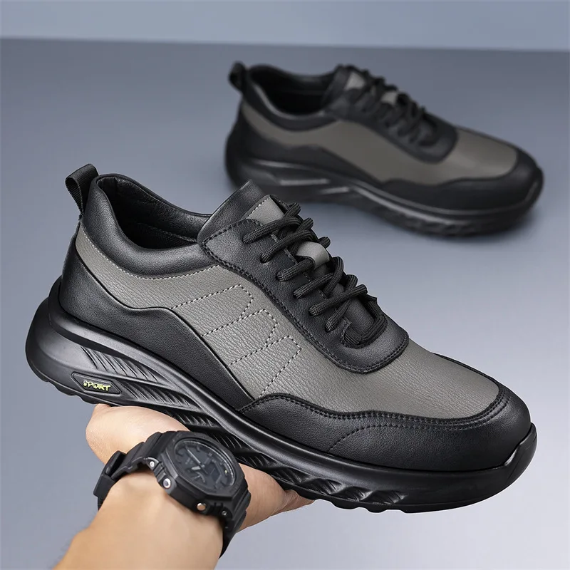 

Новая осенне-зимняя мужская спортивная и повседневная кожаная обувь, удобная, нескользящая и износостойкая.