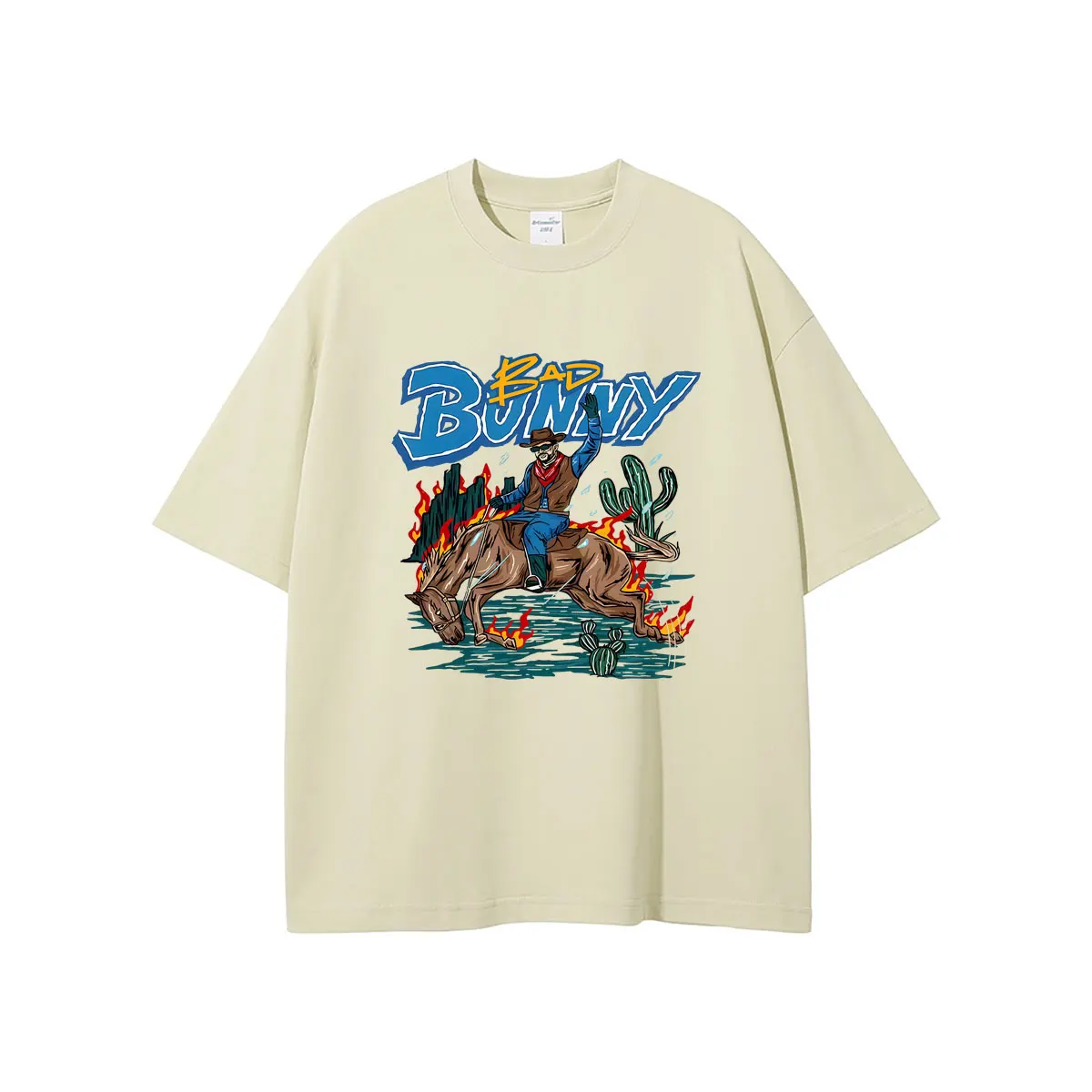

Rapper Bad Bunny T-shirt Nadie Sabe Lo Que Va A Pasar Manana Skeleton Graphic T Shirts Tops Men Women Fashion Hip Hop Streetwear