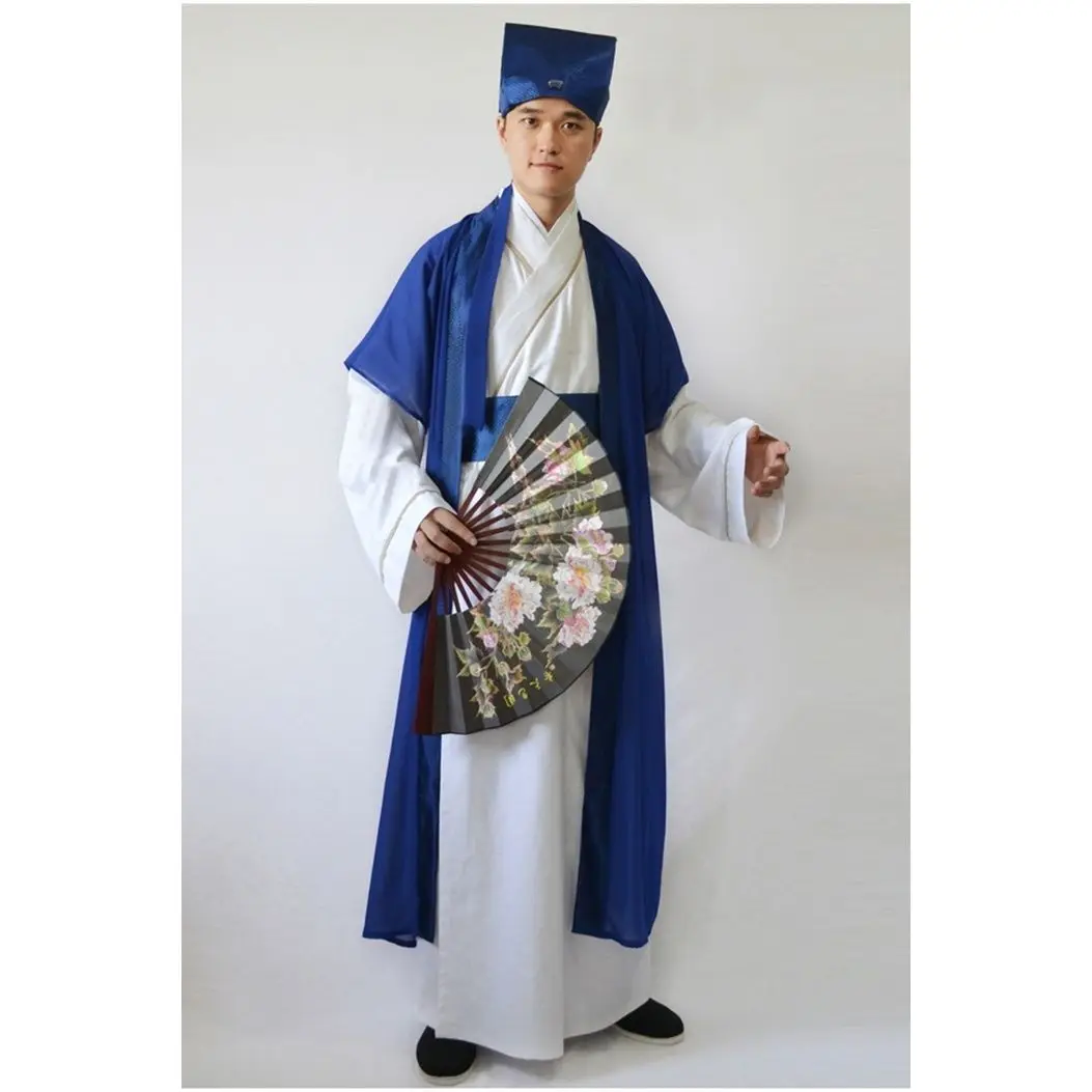 Ancient costume scholar costume Hanfu national Tang costume men\'s Chinese silk robe Costume hanfu Dance dress