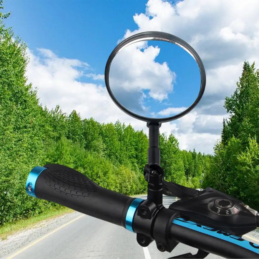 Mirror Glass/Acrylic Cycling Rearview Mirror Convex Adjustable MTB Bike Handlebar Mirror Wide-Angle Cycling Rear View Mirrors