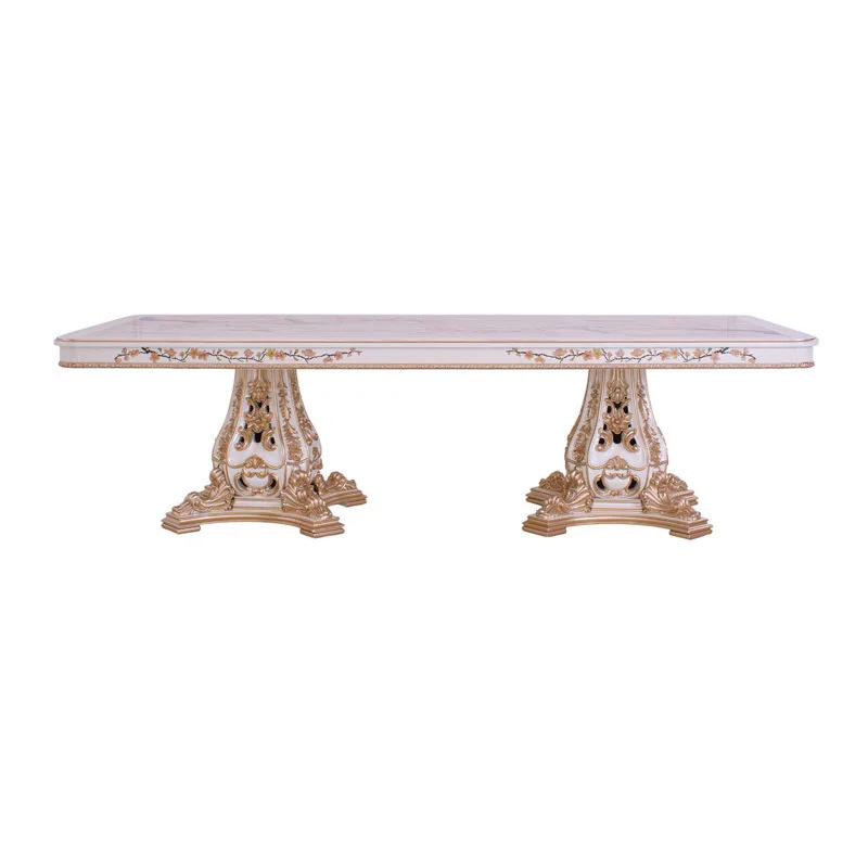 

New Chinese wooden veneer shell parquet 28-meter-long dining table
