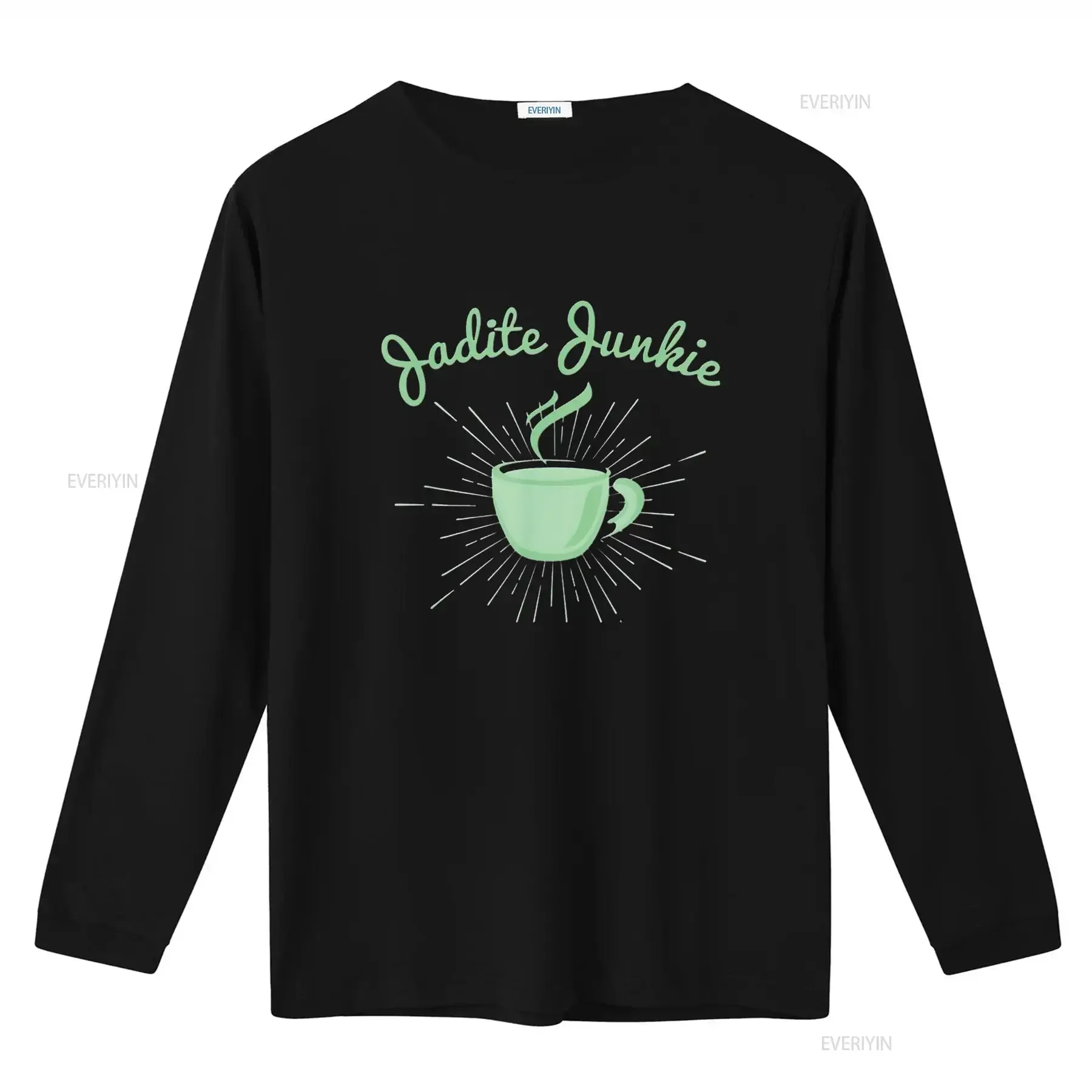 فنجان قهوة جاديت يونكي الكلاسيكي للسيدات باللون الأخضر من جاديت عتيق مغسول كاجوال أنيق ملابس الشارع قليلاً للارتداء اليومي