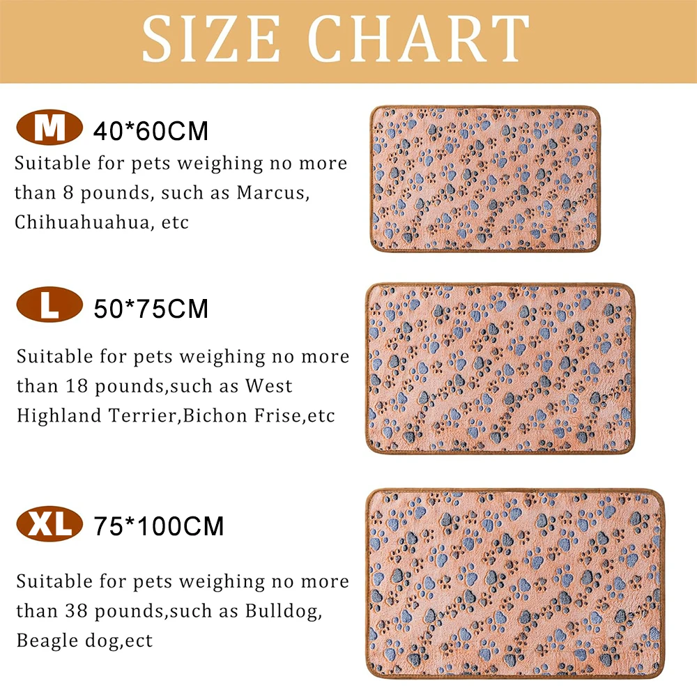 عالية الجودة لينة رقيق بطانية حيوانات أليفة لطيف الكلب القط باو طباعة سميكة المرجان الصوف البطانيات الحيوانات الأليفة حصيرة وسادة حرارية دافئة ومريحة #6