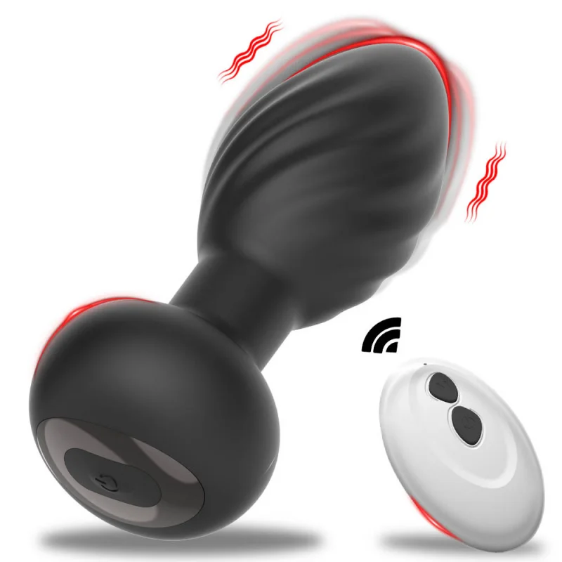 New Threaded Anal Plug Wireless Remote Control Anal Toy Unisex Prostate Orgasm Vibrator Penetration-Anal Adult Products