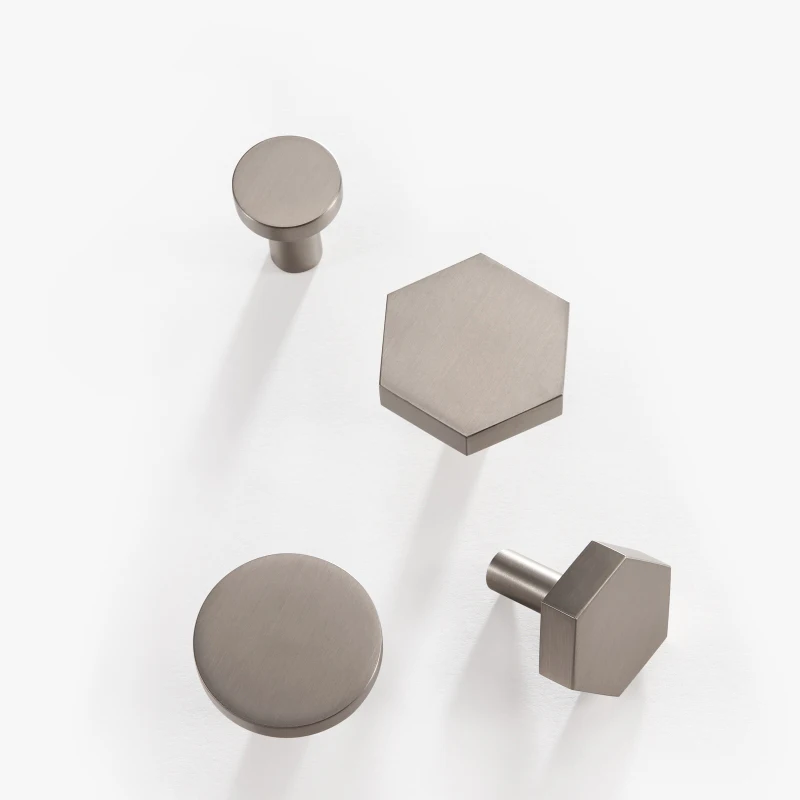 Brass Furniture Handles Modern Brushed Nickel Silver Pulls Wardrobe Dresser Cupboard Cabinet Drawer Wine Bar Knobs Fr