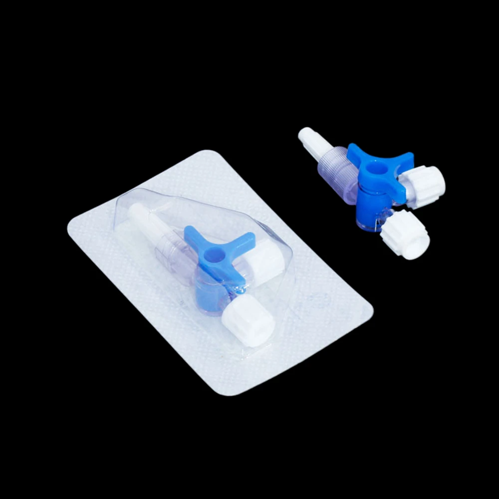 10 قطعة صمام محبس ثلاثي الاتجاه للاستعمال مرة واحدة EO أداة جراحية بلاستيكية طبية معقمة للرعاية الصحية #2