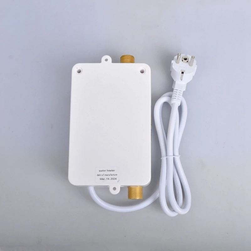 Instant Water Heater 3800W Mini Electric Tankles Hot Water Heater Digital Display For Bathroom Kitchen Washing EU Plug