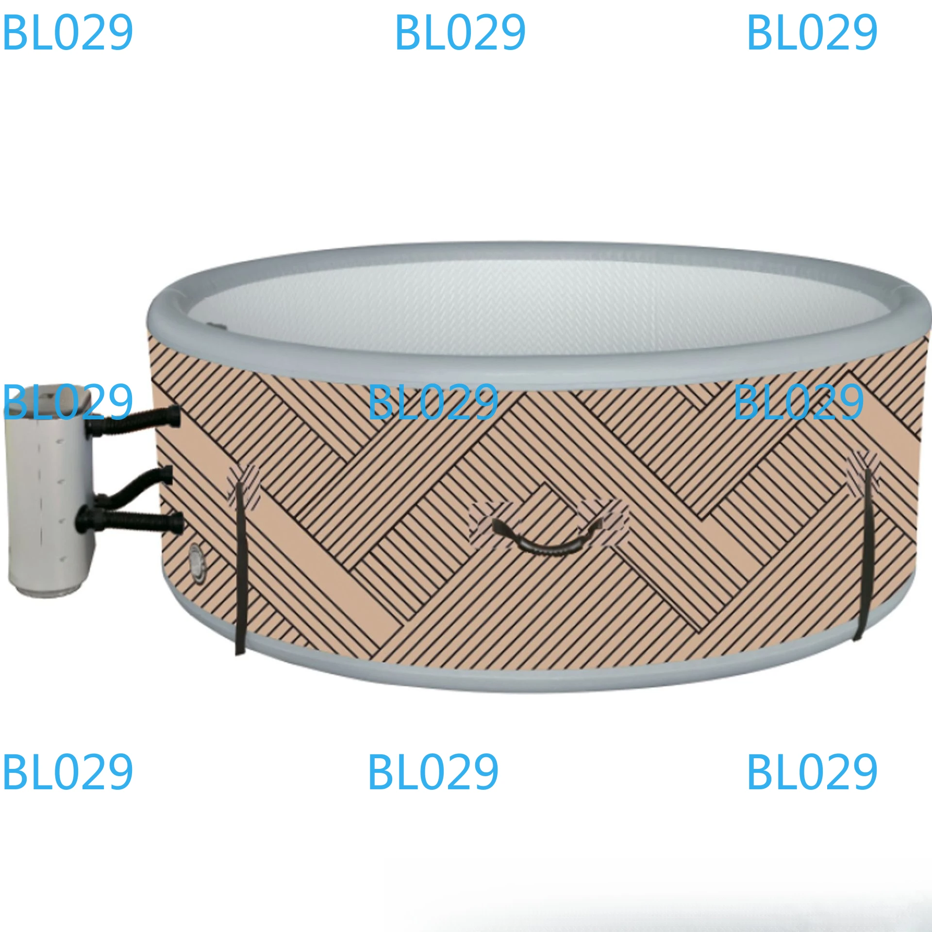 Outdoor Hot Tub 6 Persons Garden Spa Portable  Spa Air Bubbles Indoor Round Inflatable Hot Tub Spa Bath Tub