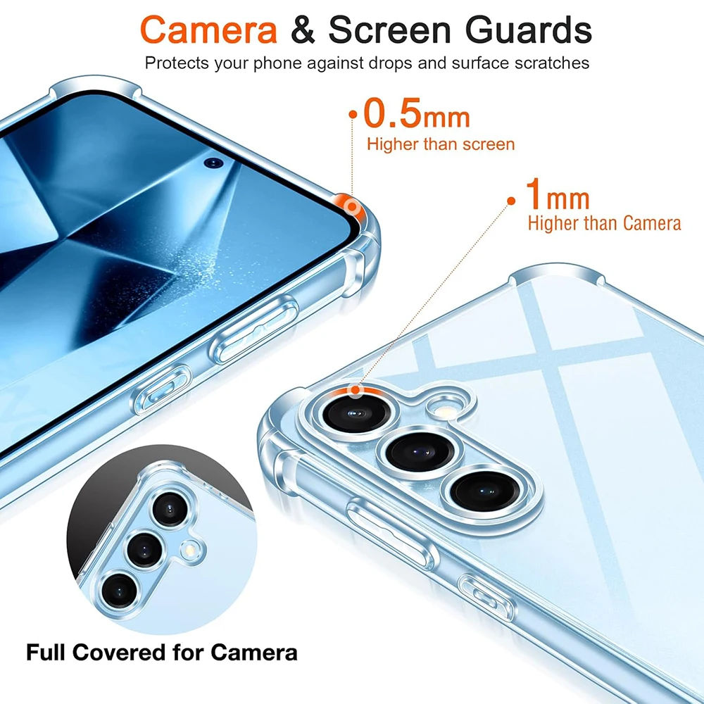 Luxury Silicone Airbag Soft Case For Samsung Galaxy S24 FE Plus Ultra Shockproof Back Cover For S24FE S24+ S 24 Clear Shell Thin