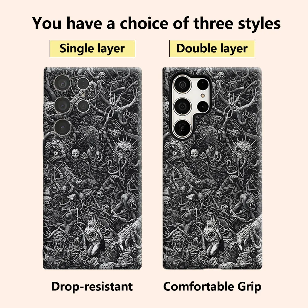 Dark Demon Jungle Luxury Fashion Full Lens Protective Case for Samsung Galaxy S26 S25 S24 A56 A36 Plus Ultra