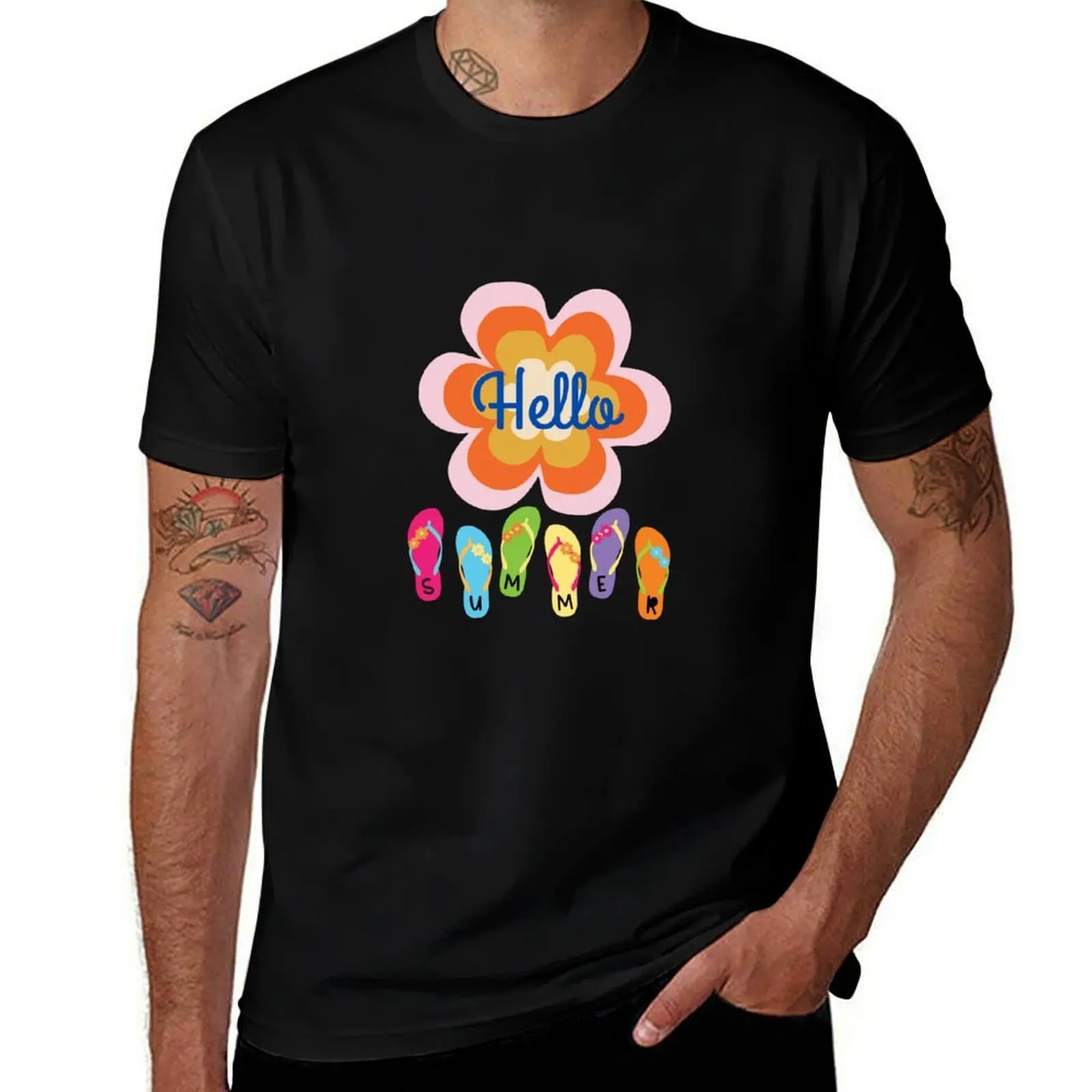 

Hello Summer T-Shirt graphic shirts vintage graphic tee valentines boutique clothes anime t shirts men clothings