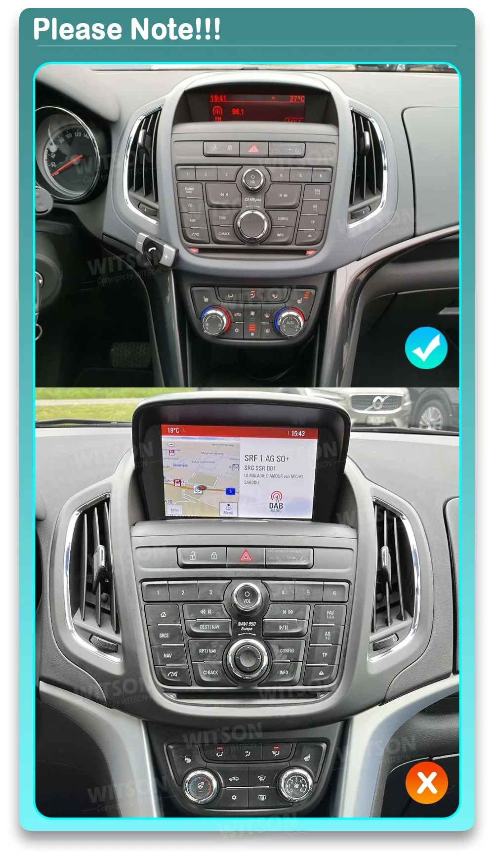 WITSON QLED Screen Android System Car Player GPS For Opel Zafira tourer Vauxhall Zafira 2011-2016 Auto Stereo Audio