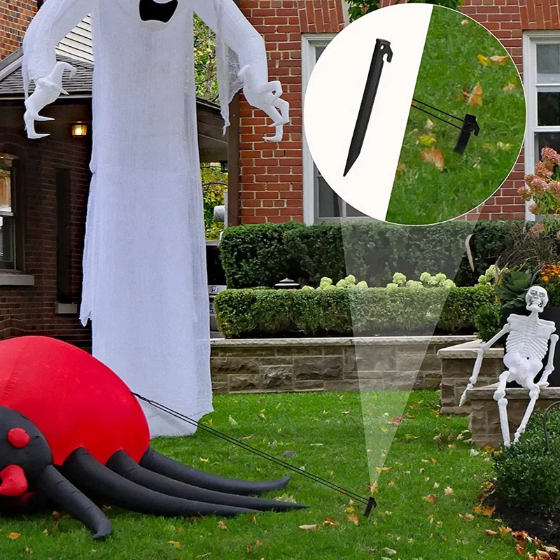 

24 Pieces Plastic Inflatable Stakes 8.8 Inch Yard Fixed Stakes Garden Decoration