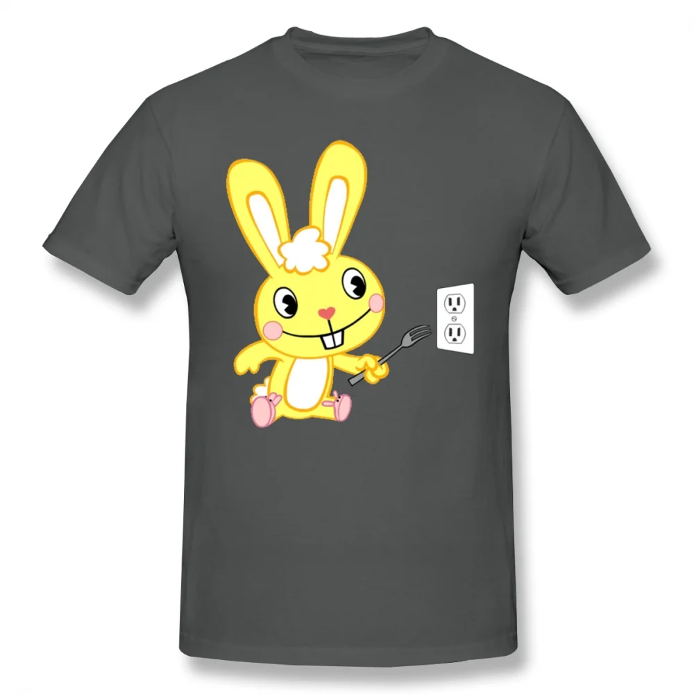 Happy Tree Friends T Shirt Cuddles Cartoon Print Cotton Short-Sleeve Tee Shirt Oversized Fun Tshirt mens designer clothes manga