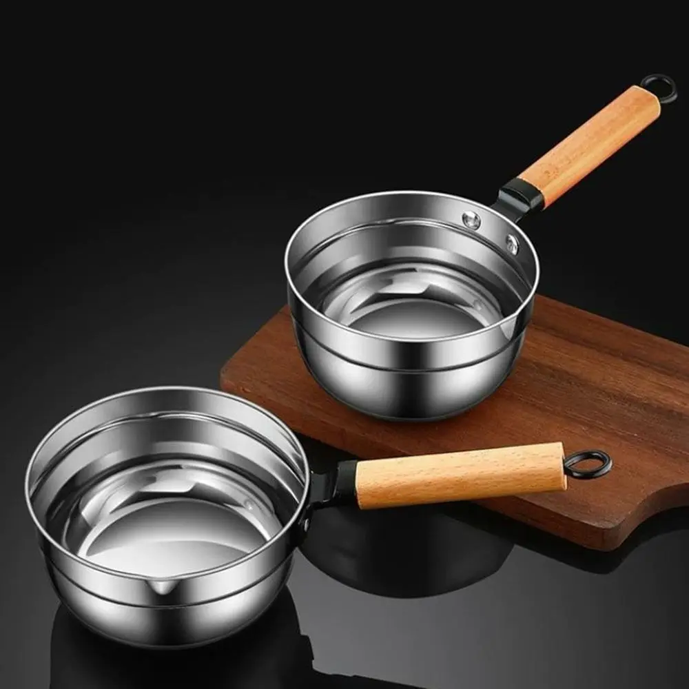 

304 Stainless Steel Water Scoops Wooden Handle Hanging Soup Ladle Multipurpose Large Capacity Water Spoon Household