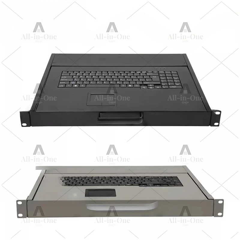 Cabinet Keyboard Drawer 1u Rack Mounted Industrial Mouse Tray Pull-out Movable Self-locking Rail 19 Inch Telescopic