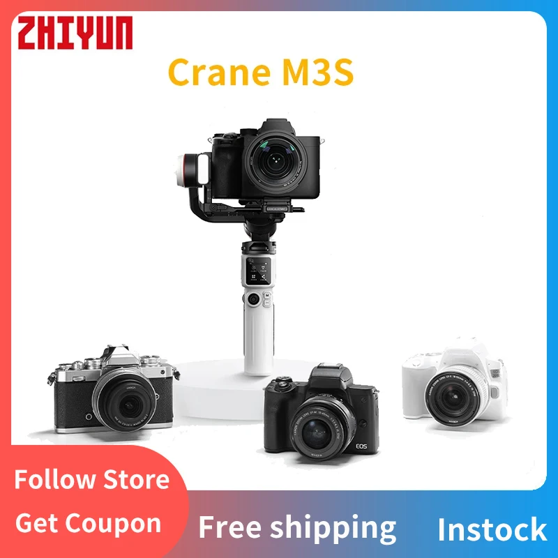 

ZHIYUN Crane M3S 3 Axis Gimbal Camera Handheld Stabilizer Bluetooth Shutter Control Fill Light For Mirrorless Camera