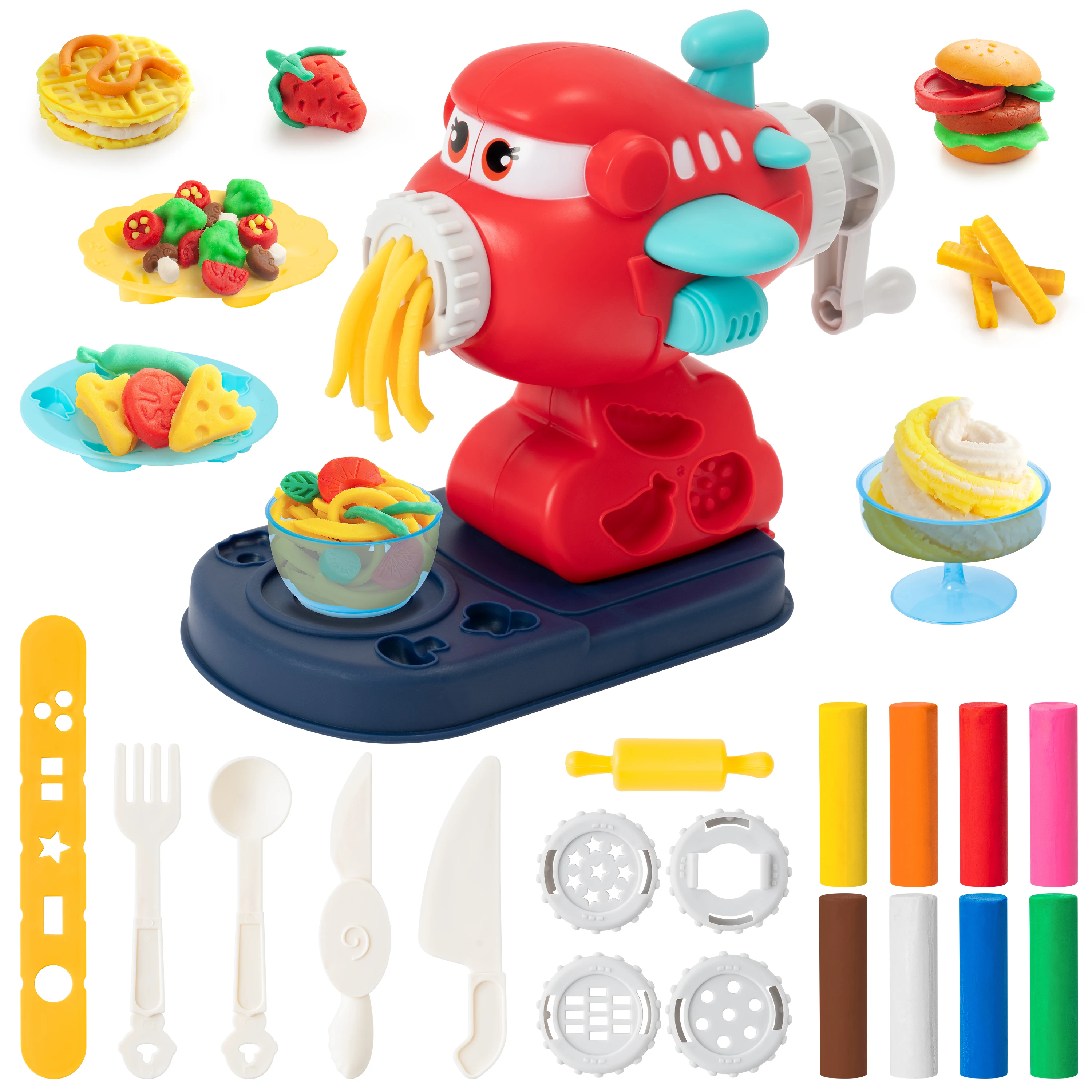 

Креативный набор теста для моделирования самолета, 16 цветов, детали для теста, демонстрационная база, сделай сам, летающие художественные поделки для имитации изготовления пасты