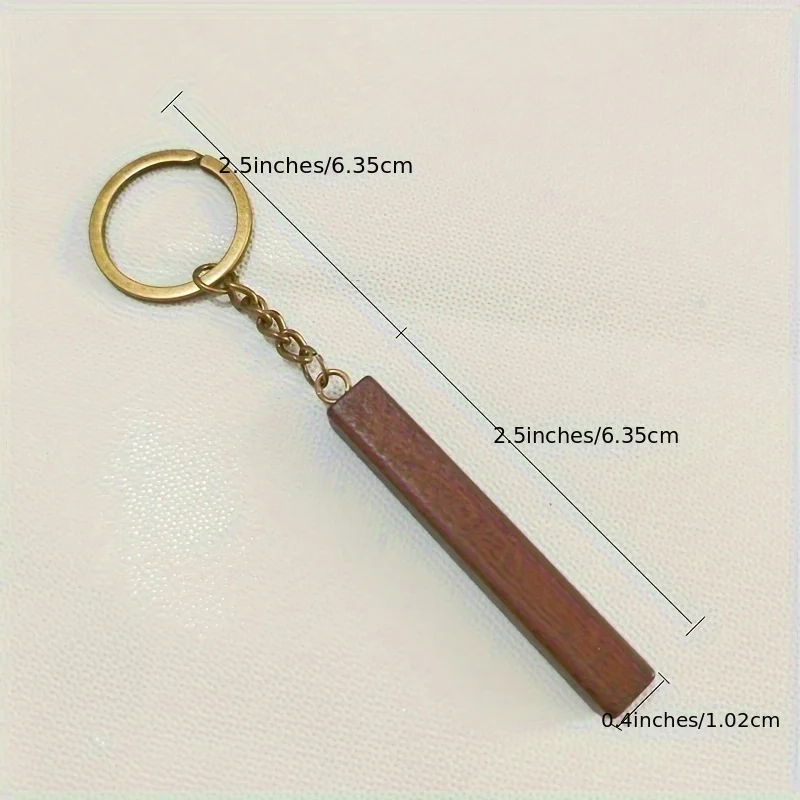 DIYCustom Engraved Wooden Keychain Personalized Name Text Rectangle Bar Key Ring Vintage Car Key Holder Gift For Men WomenDriver
