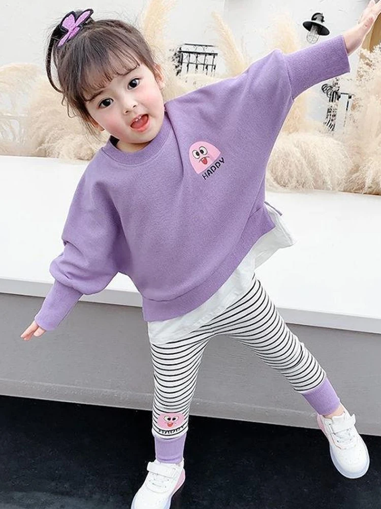 Spring Autumn Girls Kids Clothes Two Piece Set School Uniform Girls Children\'s Top And Bottom Set Clothing Sets For Children