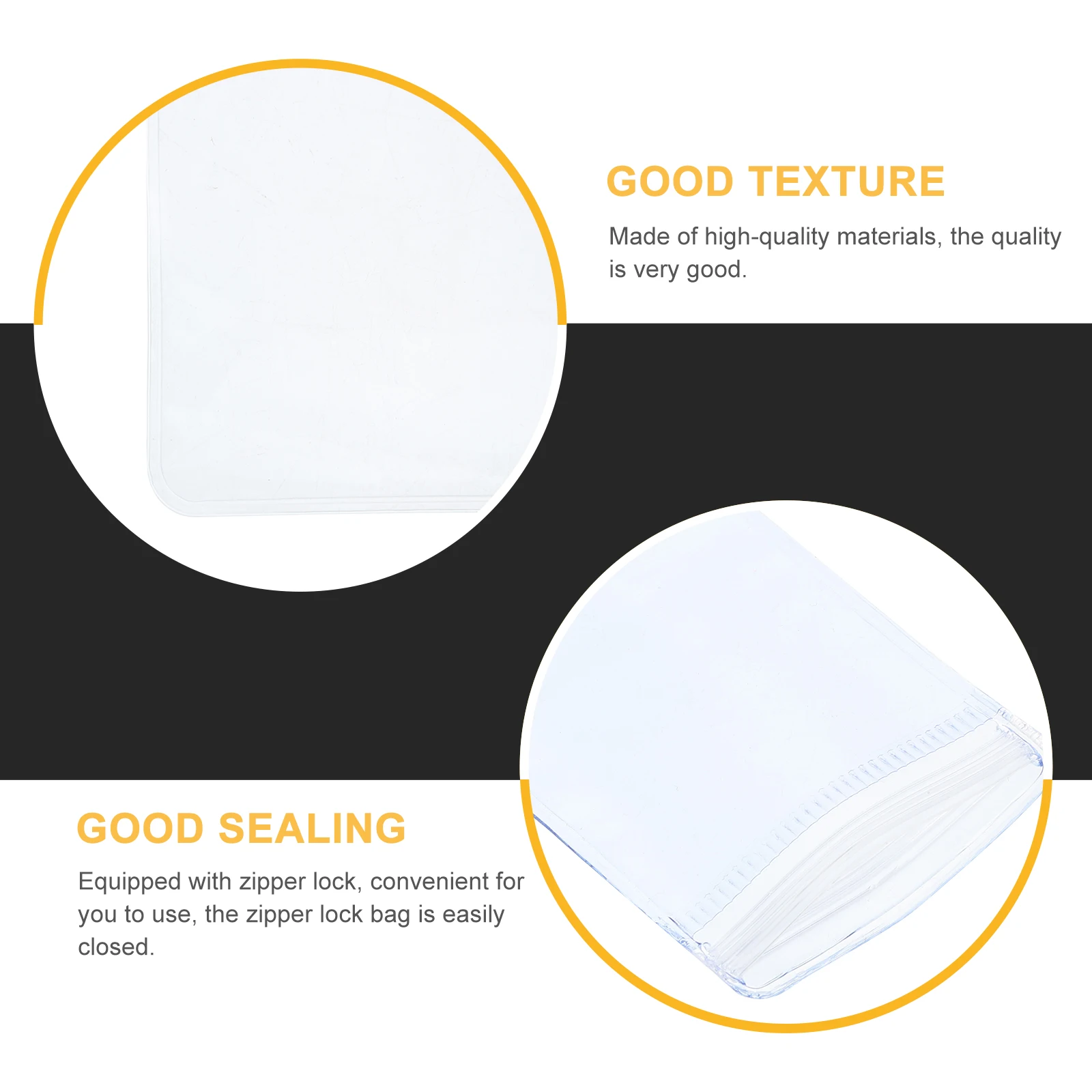 

200 Pcs Jewelry Storage Bag Transparent Pouch Photo Packing Zipper Lock Lightweight Durable Necklace ganizer Plastic Container