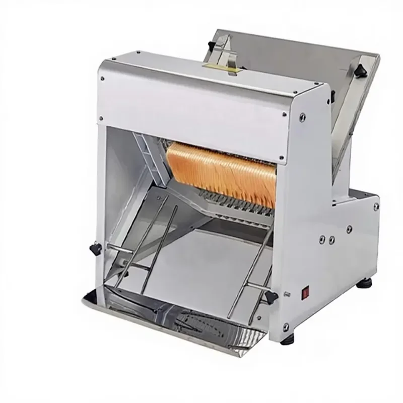 Commercial Electric Rotary Bread Slicer Automatic Toast Cutting Machine for Bakery Shop High Efficiency Stainless Steel Blade