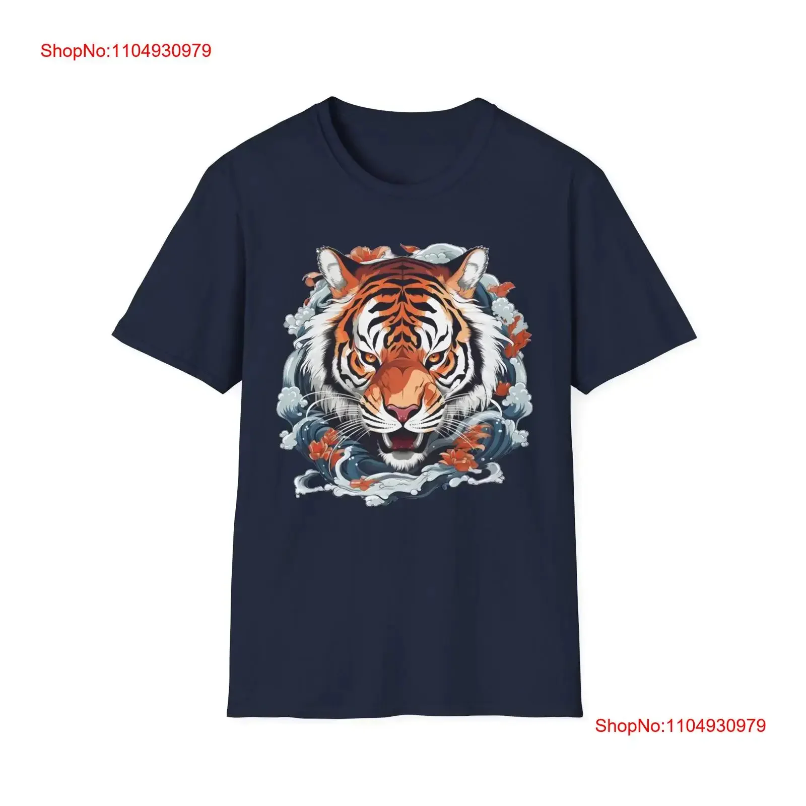 

Japanese Tiger T Shirt Oriental Japan design art Hokusai style vintage Washed streetwear Top For Everyday Wear designer clothes