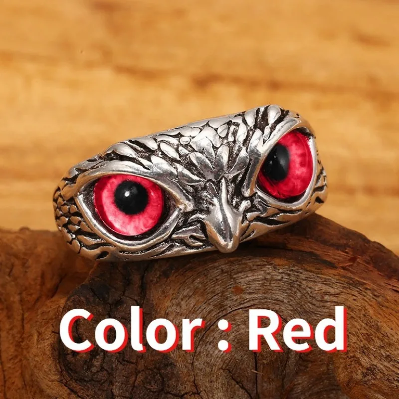 Fashion Charm Vintage Owl Ring for Men Women Cute Animals Owl Youth Gothic Rings Jewelry Accessories Gifts