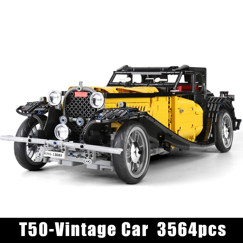 Mould King 13080 Technische Auto Speelgoed De MOC-25153 APP&RC Gemotoriseerde Klassieke 50T Vintage Automodel Bouwstenen Bakstenen Kindercadeau