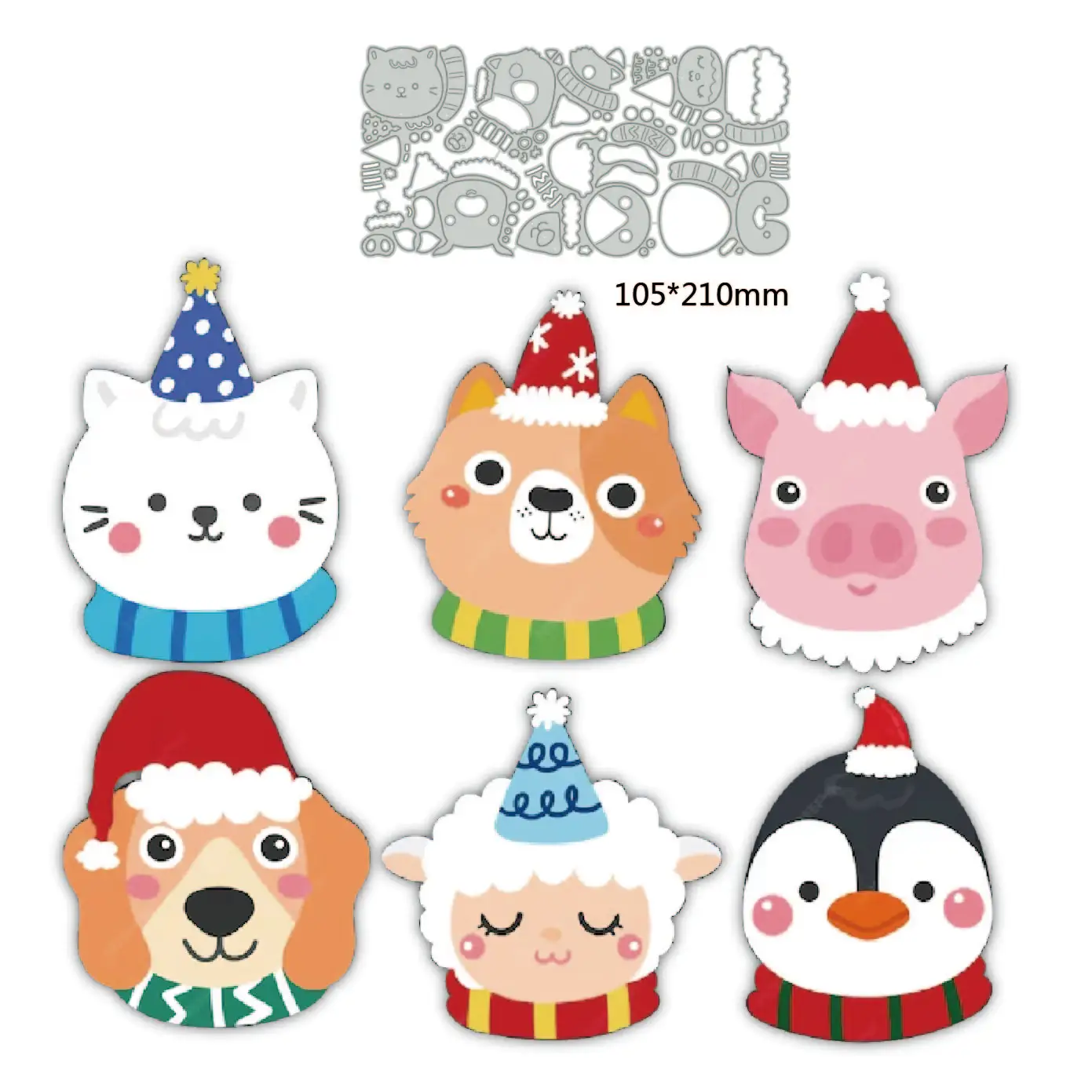 Metal Cutting Dies Christmas Pocket Box Animal Snowman diy scrapbooking Photo Album Decorative Embossing PaperCard Crafts Dies