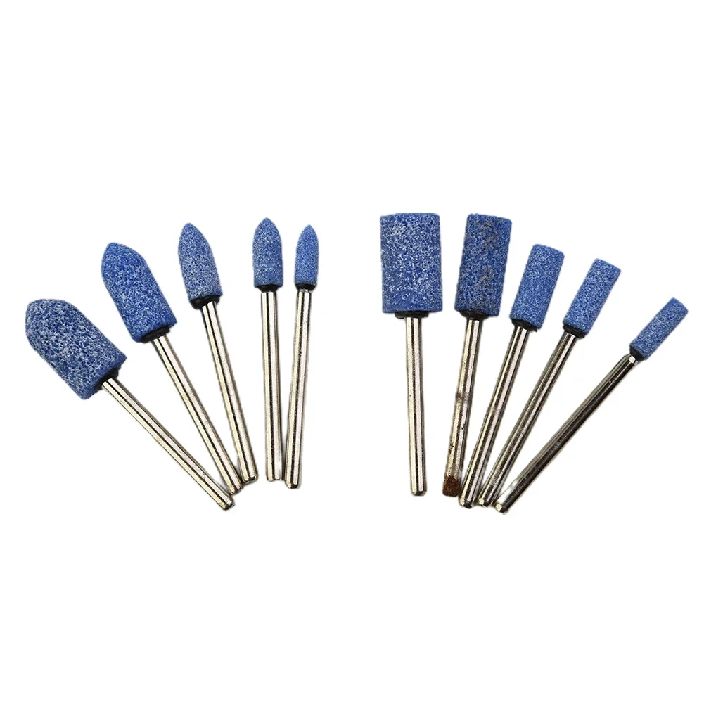 Cabezal de pulido con cabezal de rueda, piedra montada abrasiva para herramientas eléctricas rotativas Dre-mel, accesorios de piedra de molienda eléctrica, 10 Uds.