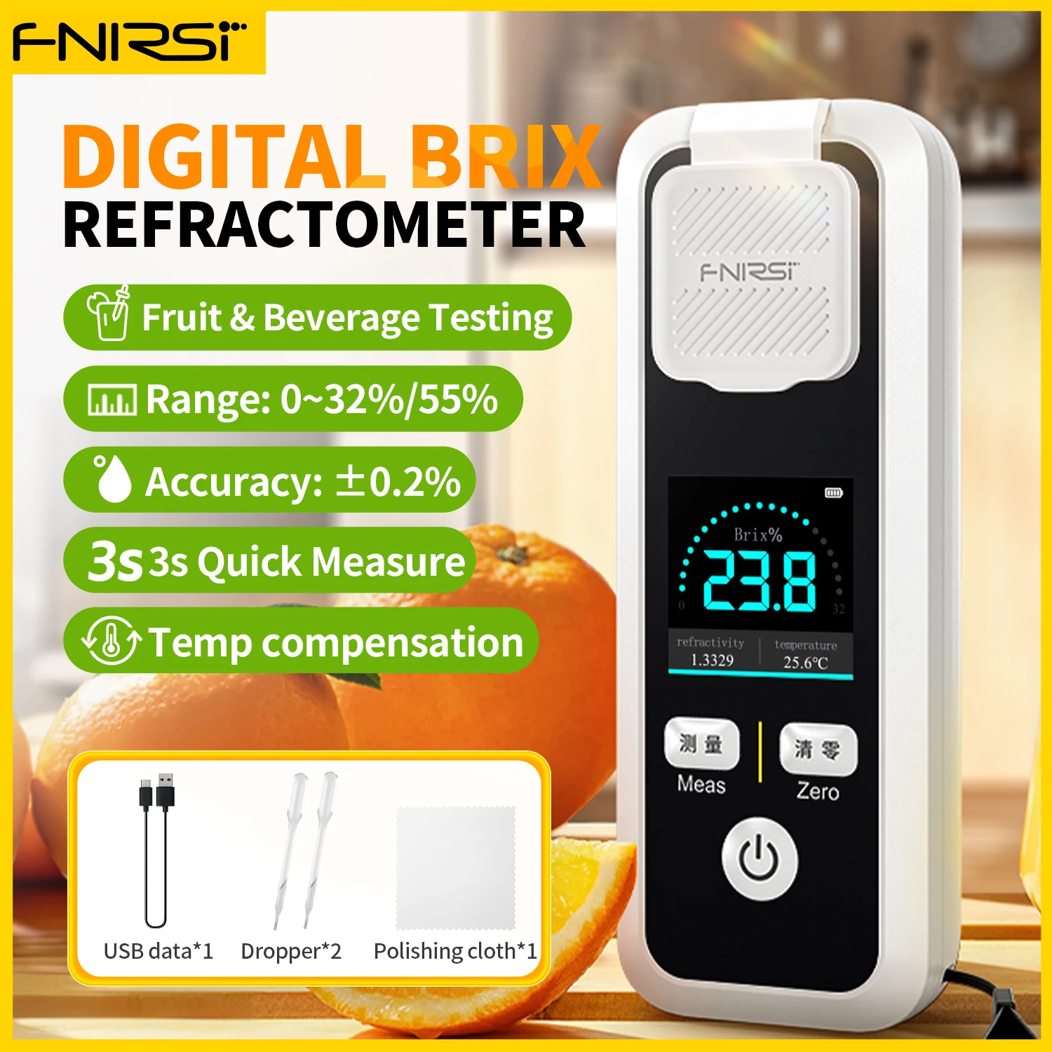 JBM-10 JBM-20 Digital Refractometer Sugar Content Meter Measure Fruit Juice Beverage Wine Beer 32%/55%