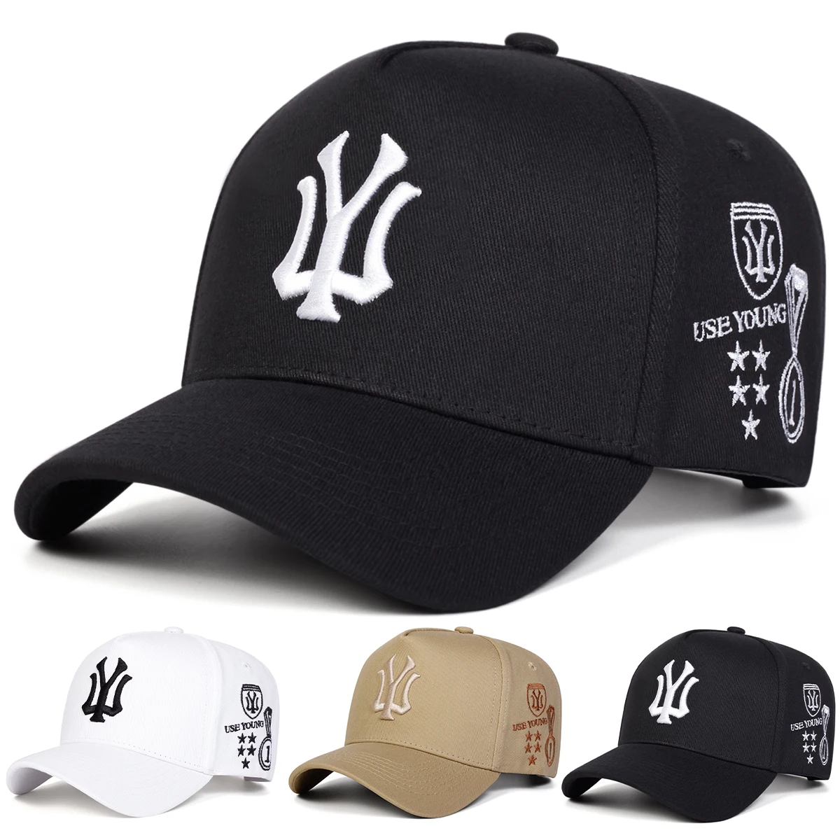 Unisex USE YOUNG Letter Embroidery Baseball Caps Spring and Autumn Outdoor Adjustable Casual Hats Sunscreen Hat Sports Cap
