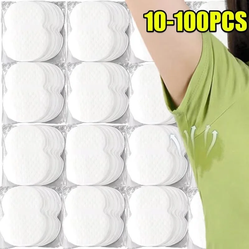 

10-100 шт. одноразовых впитывающих пот подушечек для подмышек, летние дезодорирующие нетканые прокладки, дышащие, ультратонкие