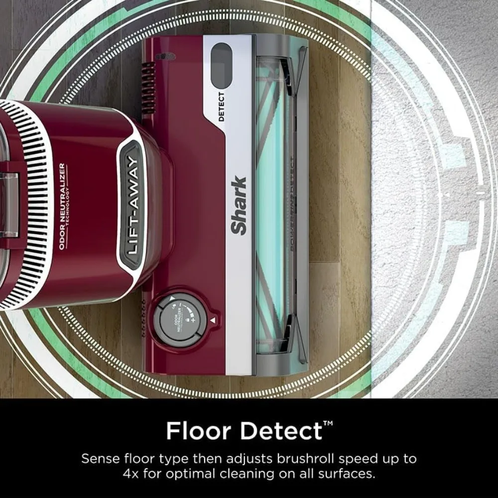 Corded Upright Vacuum with Detect Technology, Anti-Allergen Complete Seal, and Odor Neutralizer Technology, Burgundy