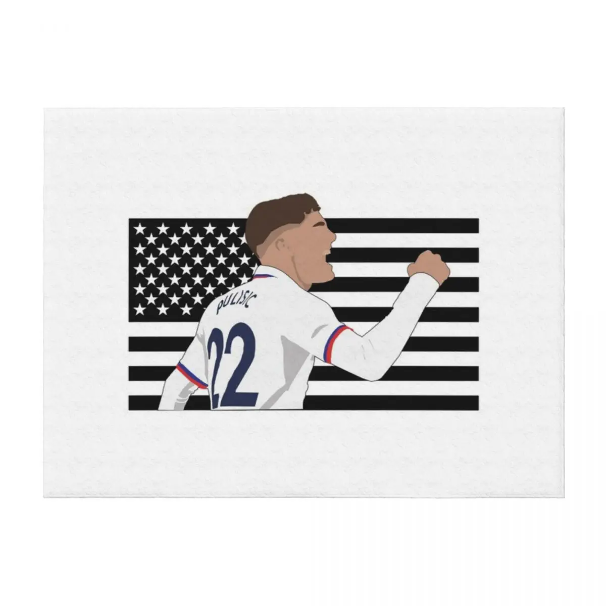 

Christian Pulisic US Flag Throw Blanket Luxury Soft Plaid manga Blankets